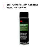 3M General Trim Adhesive Aerosol, High Strength, Clear Drying, 18.1 oz (08088) (7100166281) (4 Pack) - 2