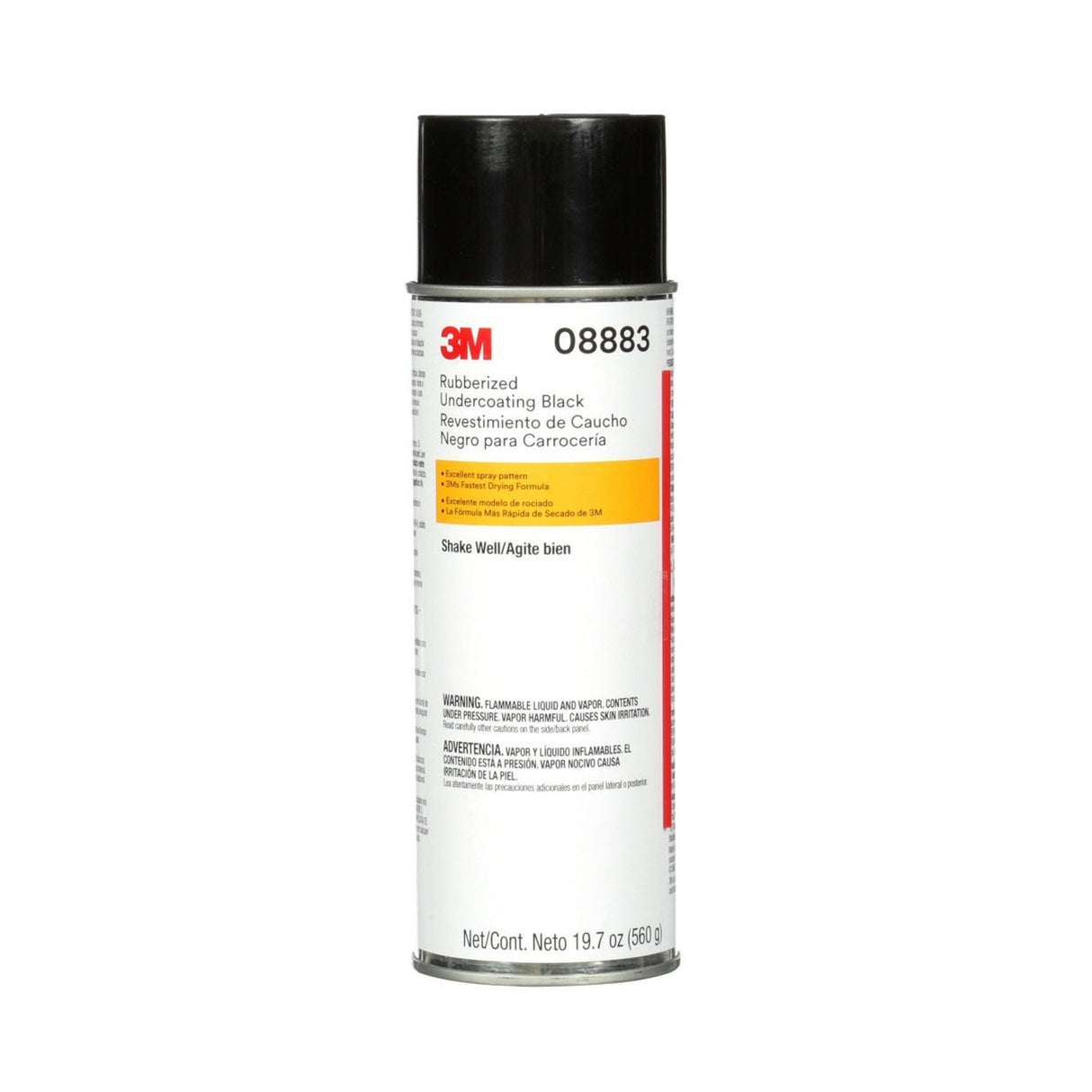 3M 08883 Rubberized Undercoating Aerosol Spray Textured Black Anti-Corrosive 19.7 oz (7100166585) (6 Pack)