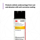 3M 08883 Rubberized Undercoating Aerosol Spray Textured Black Anti-Corrosive 19.7 oz (7100166585) (6 Pack) - 3