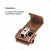 3M 567-POUCH Scotchlok Self-Stripping Tap Connectors 567, Run and Tap, Brown, 18-14 Awg Tap, 12-10 Awg Run (7100167058) (100 Pack) - 7