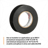 3M 165BK4A Temflex Vinyl Electrical Tape 165 Black 3/4 in x 60 ft x 0 in Multi-Purpose (7100169254) - 2