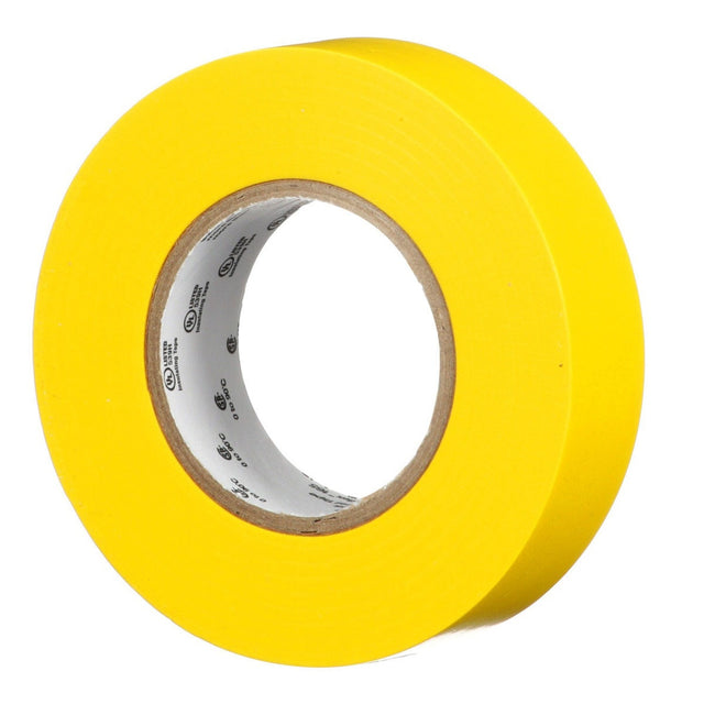 3M 165 165YL4A Temflex General Use Vinyl Electrical Tape, Yellow, 3/4 in x 60 ft, 6 mil (7100169490) (10 Pack)