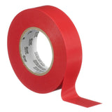 3M 165 Temflex Vinyl Electrical Tape, Red, 0.75 in x 60 ft, 6 mil, General Use, Flame Retardant (165RD4A) (7100169492) (10 Rolls/Pack) (10 Pack) - 8