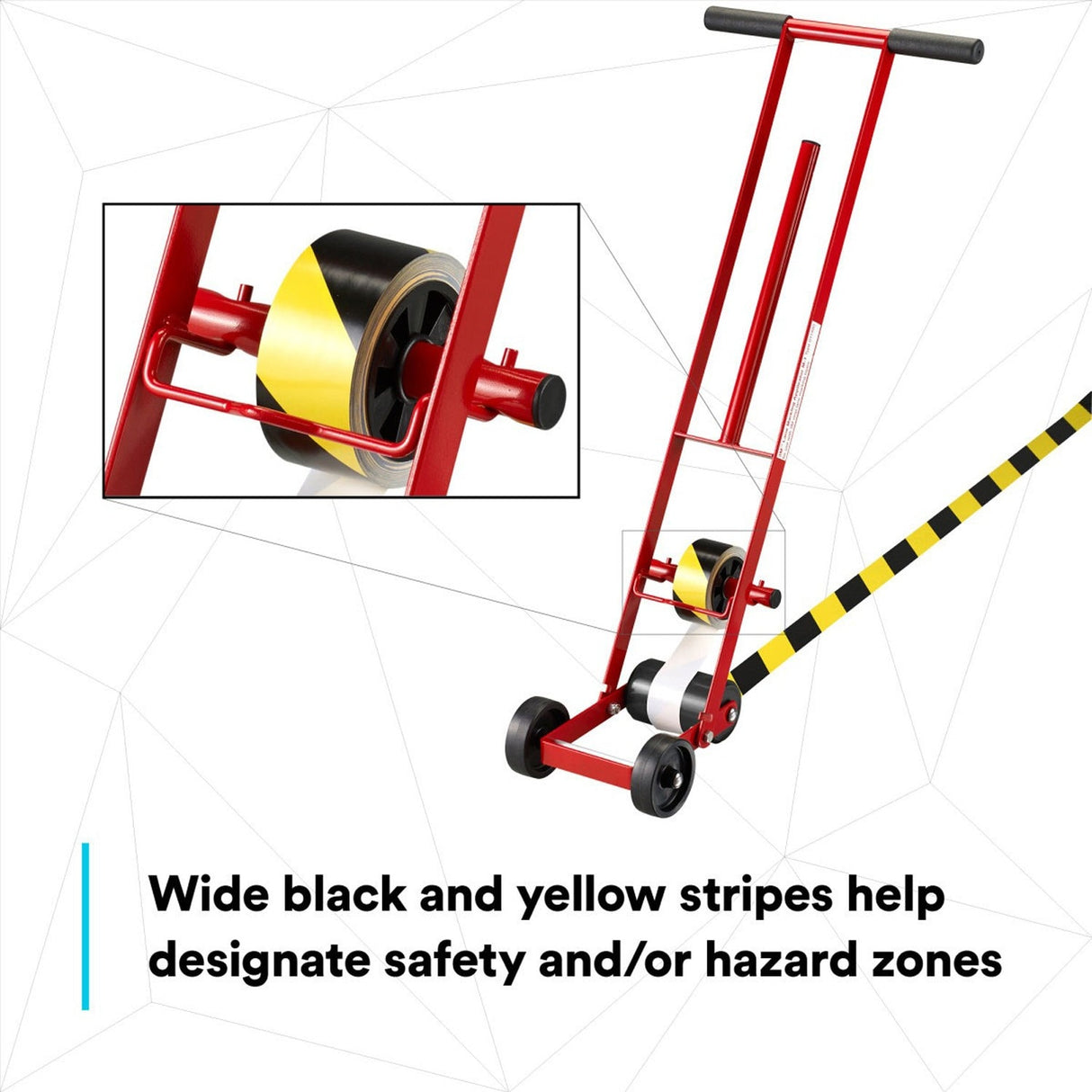 3M 766 Safety Stripe Vinyl Tape, Black/Yellow, 2 in x 36 yd, 5 mil (766DC) (7100170131) (12 Pack) - 6
