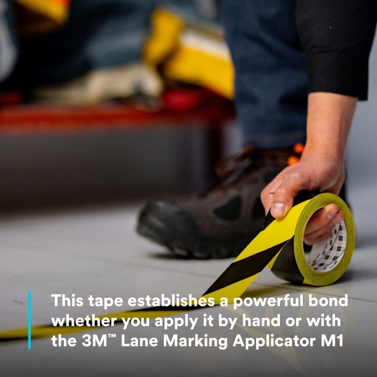 3M 766 Safety Stripe Vinyl Tape, Black/Yellow, 2 in x 36 yd, 5 mil (766DC) (7100170131) (12 Pack) - 7