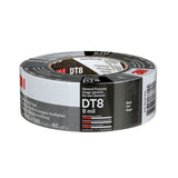 3M DT8 Industrial Strength Multi-Use Duct Tape, Black, 1-7/8 in x 60 yd x 8 mil (7100174104) (24 Pack) - 8