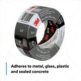 3M DT8 Industrial Strength Multi-Use Duct Tape, Black, 1-7/8 in x 60 yd x 8 mil (7100174104) (24 Pack) - 9