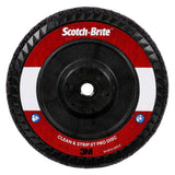 3M XO-DC Scotch-Brite Clean and Strip XT Pro Disc, SiC Extra Coarse, Purple, 7 in x 7/8 in, Type 27 (7100175122) (5 Pack) - 2