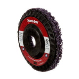 3M XO-DC Scotch-Brite Clean and Strip XT Pro Disc, SiC Extra Coarse, Purple, 4-1/2 in x 7/8 in, Type 27 (7100175393) (10 Pack) - 3