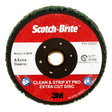 3M XC-DN Scotch-Brite Clean and Strip XT Pro Extra Cut TN Quick Change Disc, A/O XCRS, Green, 4-1/2 in x 5/8 in-11 (7100175465) (10 Pack)