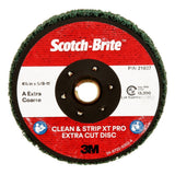 3M XC-DN Scotch-Brite Clean and Strip XT Pro Extra Cut TN Quick Change Disc, A/O XCRS, Green, 4-1/2 in x 5/8 in-11 (7100175465) (10 Pack)
