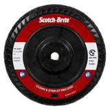 3M XO-DC Scotch-Brite Clean and Strip XT Pro Disc, SiC Extra Coarse, Purple, 7 in x 5/8"-11, Type 27 (7100175474) (5 Pack)