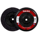 3M XO-DC Scotch-Brite Clean and Strip XT Pro Disc, SiC Extra Coarse, Purple, 7 in x 5/8"-11, Type 27 (7100175474) (5 Pack) - 2