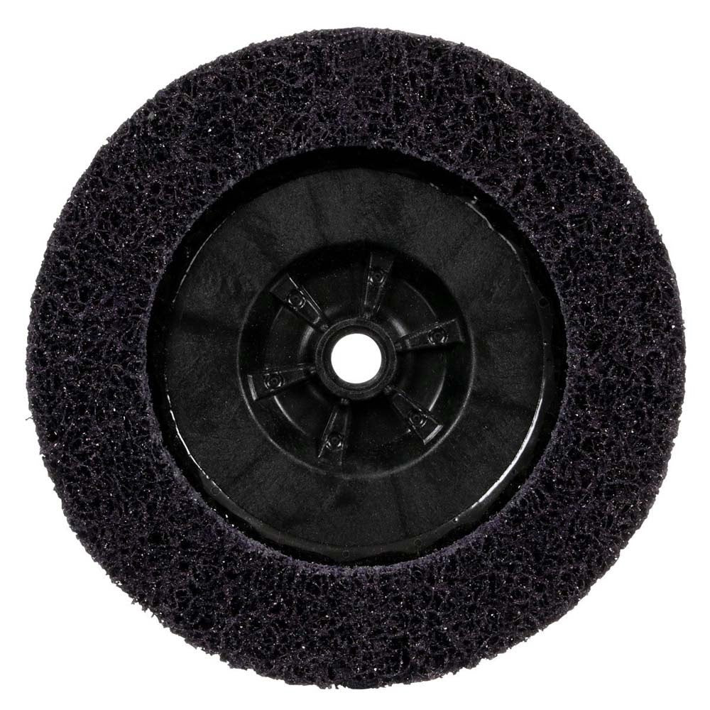 3M XO-DC Scotch-Brite Clean and Strip XT Pro Disc, SiC Extra Coarse, Purple, 7 in x 5/8"-11, Type 27 (7100175474) (5 Pack) - 3