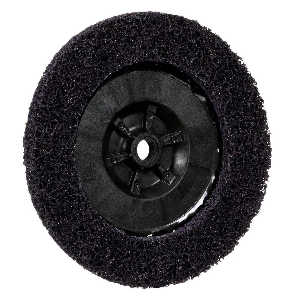 3M 7100175474 Scotch-Brite Clean and Strip XT Pro Disc, XO-DC, SiC Extra Coarse, Purple, 7 in x 5/8"-11, Type 27 (5 Pack) - 4