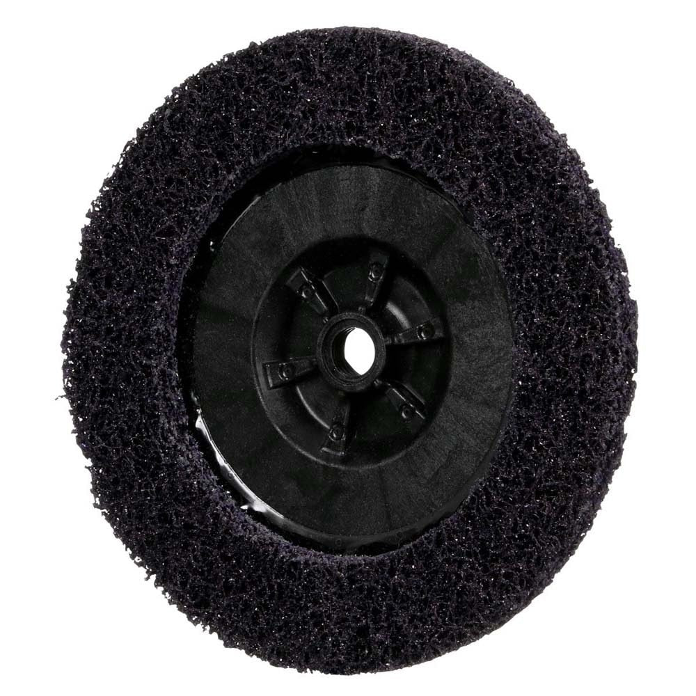 3M XO-DC Scotch-Brite Clean and Strip XT Pro Disc, SiC Extra Coarse, Purple, 7 in x 5/8"-11, Type 27 (7100175474) (5 Pack) - 5