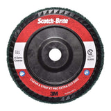 3M 7100175508 Scotch-Brite Clean and Strip XT Pro Extra Cut Disc, XC-DC, A/O Extra Coarse, Green, 7 in x 7/8 in, Type 27 (5 Pack)