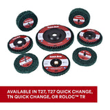 3M XC-DC Scotch-Brite Clean and Strip XT Pro Extra Cut Disc, A/O Extra Coarse, Green, 4-1/2 in x 7/8 in, Type 27 (7100175515) (10 Pack) - 5