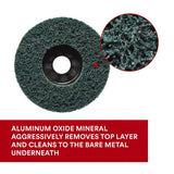 3M XC-DC Scotch-Brite Clean and Strip XT Pro Extra Cut Disc, A/O Extra Coarse, Green, 4-1/2 in x 7/8 in, Type 27 (7100175515) (10 Pack) - 9