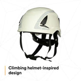 3M 7100175554 SecureFit X5001X-ANSI Safety Helmet, Non-Vented, White with 6-Point Ratchet Suspension - 3