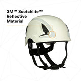 3M 7100175554 SecureFit X5001X-ANSI Safety Helmet, Non-Vented, White with 6-Point Ratchet Suspension - 4