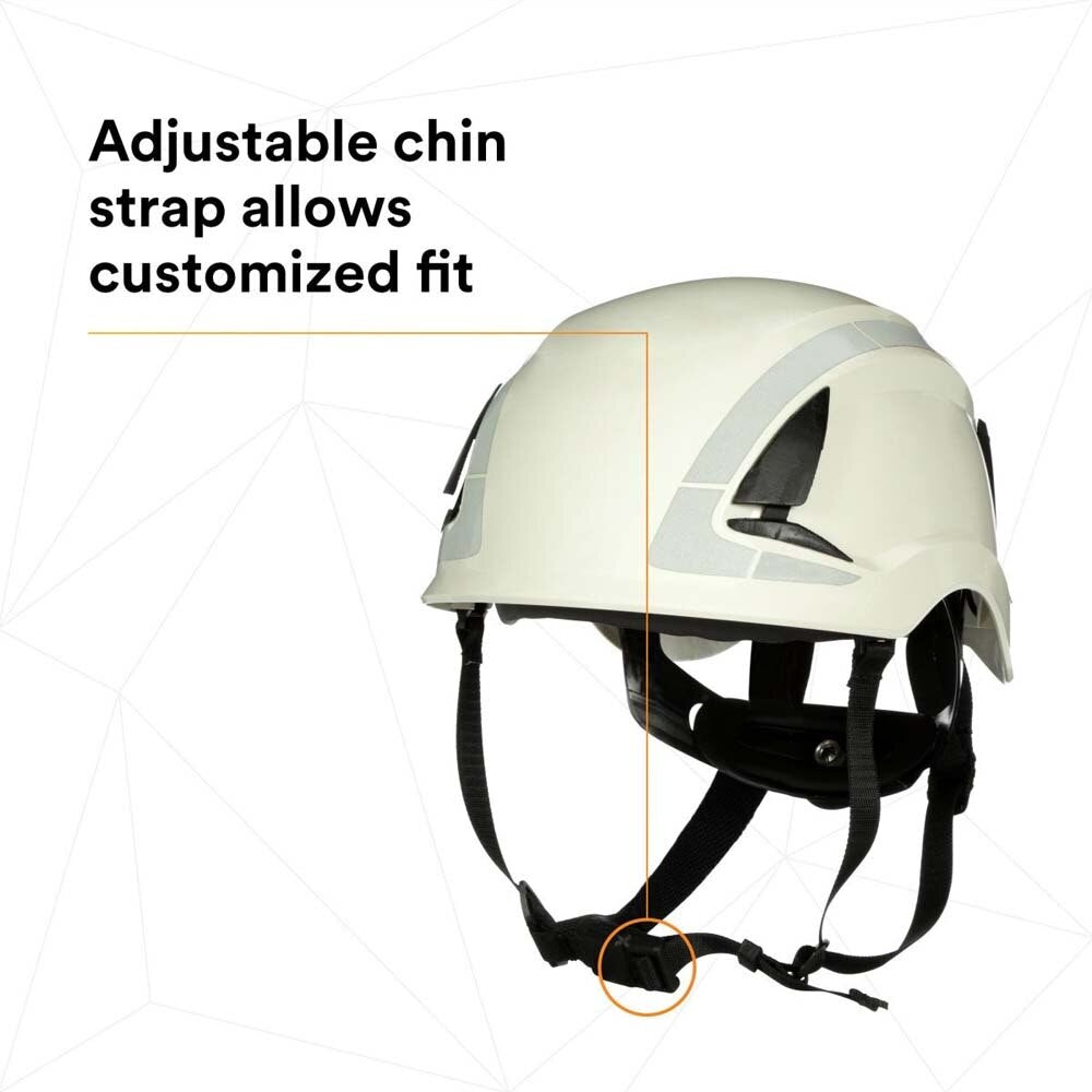 3M 7100175554 SecureFit X5001X-ANSI Safety Helmet, Non-Vented, White with 6-Point Ratchet Suspension - 5