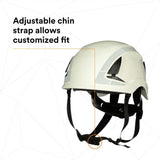 3M 7100175554 SecureFit X5001X-ANSI Safety Helmet, Non-Vented, White with 6-Point Ratchet Suspension - 5