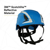 3M X5003X-ANSI SecureFit X5000 Non-Vented Safety Helmet with 6-Point Ratchet Suspension and Scotchlite Reflective Material, Blue (7100175556) (4 Pack) - 5