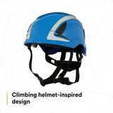 3M X5003X-ANSI SecureFit X5000 Non-Vented Safety Helmet with 6-Point Ratchet Suspension and Scotchlite Reflective Material, Blue (7100175556) (4 Pack) - 8