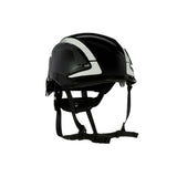3M 7100175560 SecureFit X5000 Non-Vented Safety Helmet with 6-Point Ratchet Suspension and Scotchlite Reflective, Black