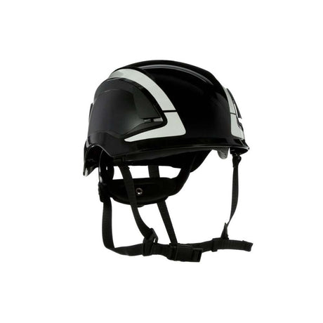 3M 7100175560 SecureFit X5000 Non-Vented Safety Helmet with 6-Point Ratchet Suspension and Scotchlite Reflective, Black