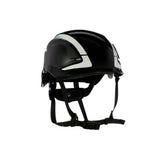 3M X5012X-ANSI SecureFit X5000 Non-Vented Safety Helmet with 6-Point Ratchet Suspension and Scotchlite Reflective, Black (7100175560) (4 Pack)