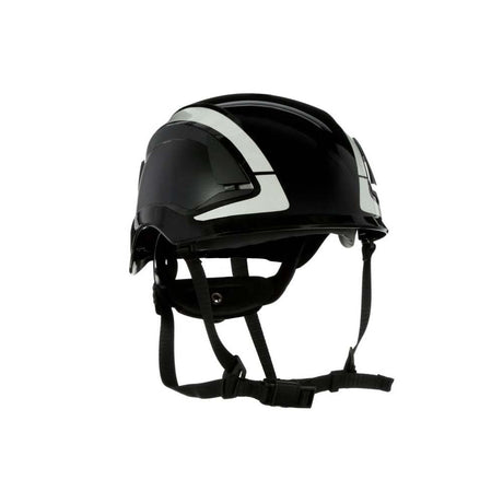 3M X5012X-ANSI SecureFit X5000 Non-Vented Safety Helmet with 6-Point Ratchet Suspension and Scotchlite Reflective, Black (7100175560) (4 Pack)