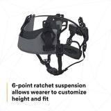 3M X5012X-ANSI SecureFit X5000 Non-Vented Safety Helmet with 6-Point Ratchet Suspension and Scotchlite Reflective, Black (7100175560) - 8