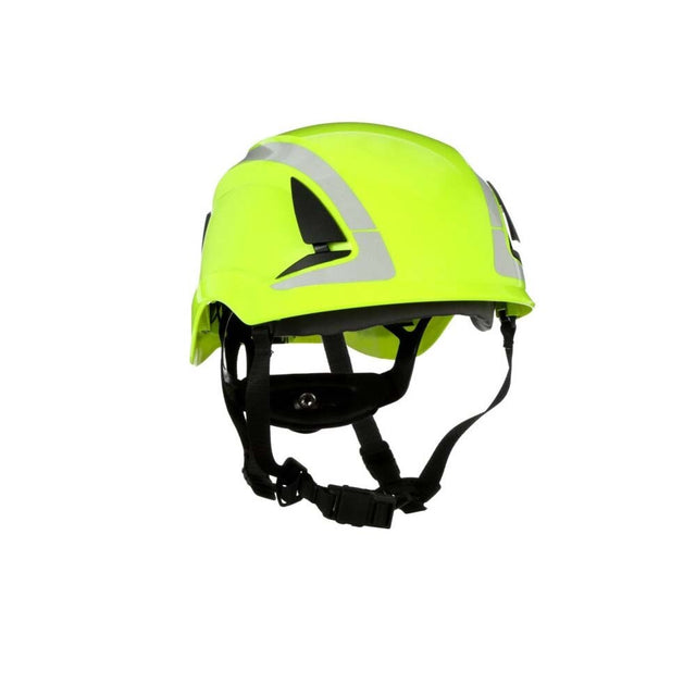 3M 7100175561 SecureFit X5000 Non-Vented Safety Helmet with 6-Point Ratchet Suspension and Scotchlite Reflective, Hi-Visibility Green