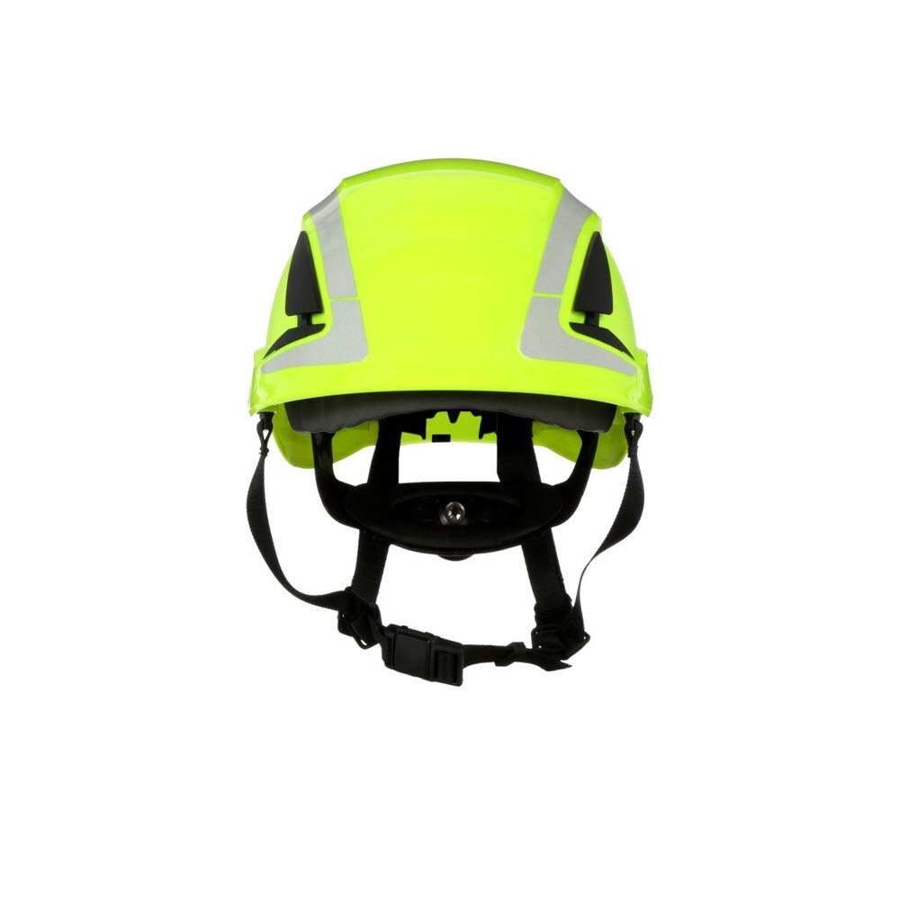 3M X5014X-ANSI SecureFit X5000 Non-Vented Safety Helmet with 6-Point Ratchet Suspension and Scotchlite Reflective, Hi-Visibility Green (7100175561) - 2