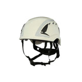 3M X5001VX-ANSI SecureFit X5000 Safety Helmet, Vented ABS Shell with 6-Point Ratchet Suspension and Scotchlite Reflective, White (7100175562) (4 Pack)