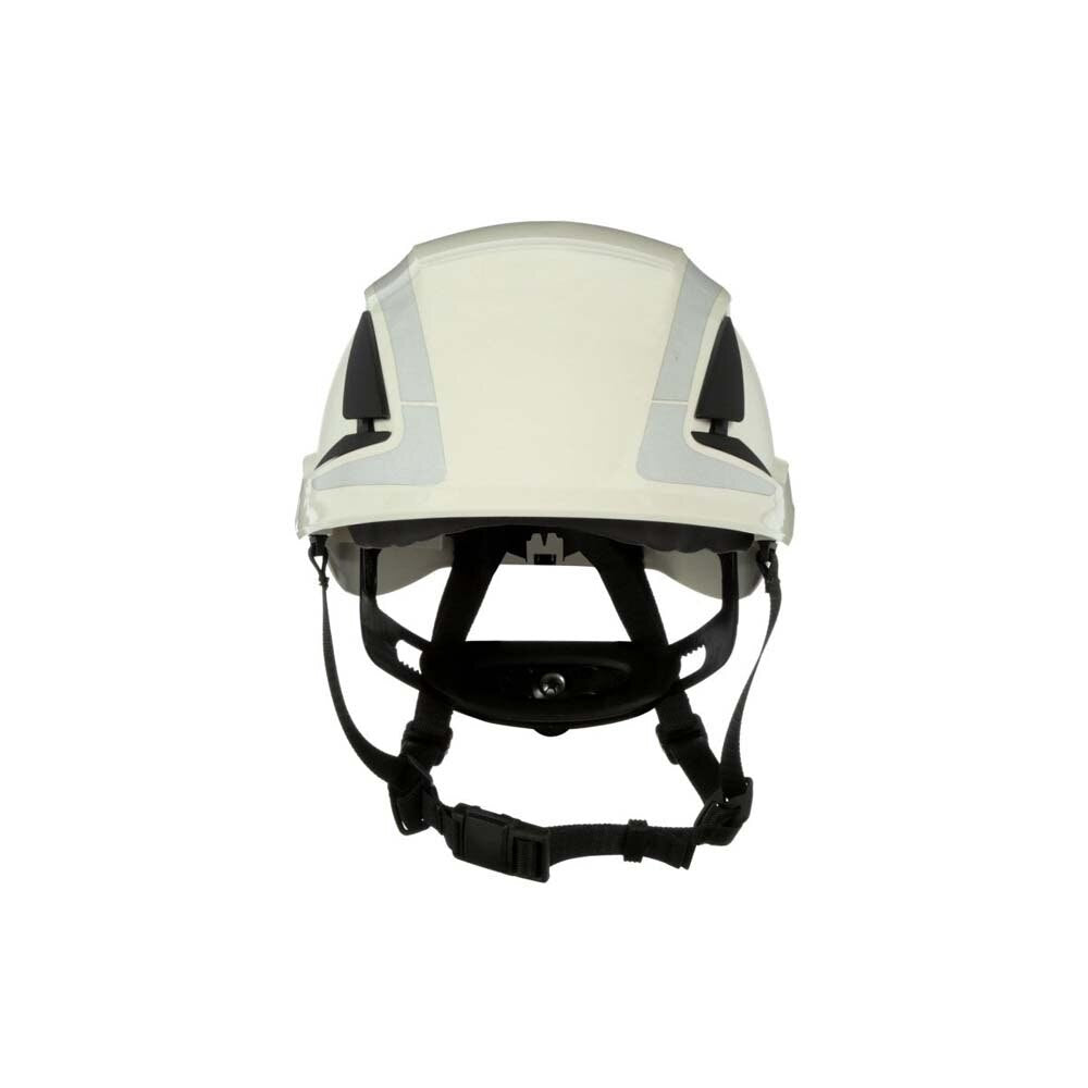 3M 7100175562 SecureFit X5000 Safety Helmet, Vented ABS Shell with 6-Point Ratchet Suspension and Scotchlite Reflective, White - 2