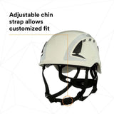 3M X5001VX-ANSI SecureFit X5000 Safety Helmet, Vented ABS Shell with 6-Point Ratchet Suspension and Scotchlite Reflective, White (7100175562) (4 Pack) - 9