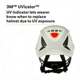 3M X5001VX-ANSI SecureFit X5000 Safety Helmet, Vented ABS Shell with 6-Point Ratchet Suspension and Scotchlite Reflective, White (7100175562) (4 Pack) - 10