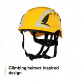 3M 7100175563 SecureFit Safety Helmet, Climbing-Style, 6-Point Suspension, Vented with Scotchlite Reflective, Yellow, X5002VX-ANSI - 4