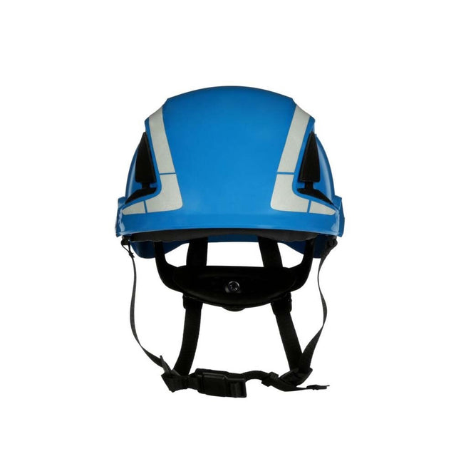 3M 7100175564 SecureFit X5000 Safety Helmet, Vented with Scotchlite Reflective Material, Blue, 6-Point Ratchet Suspension