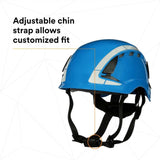 3M 7100175564 SecureFit X5000 Safety Helmet, Vented with Scotchlite Reflective Material, Blue, 6-Point Ratchet Suspension - 5
