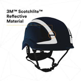 3M X5003VX-ANSI SecureFit X5000 Safety Helmet, Vented with Scotchlite Reflective Material, Blue, 6-Point Ratchet Suspension (7100175564) - 9