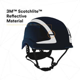3M 7100175564 SecureFit X5000 Safety Helmet, Vented with Scotchlite Reflective Material, Blue, 6-Point Ratchet Suspension - 9