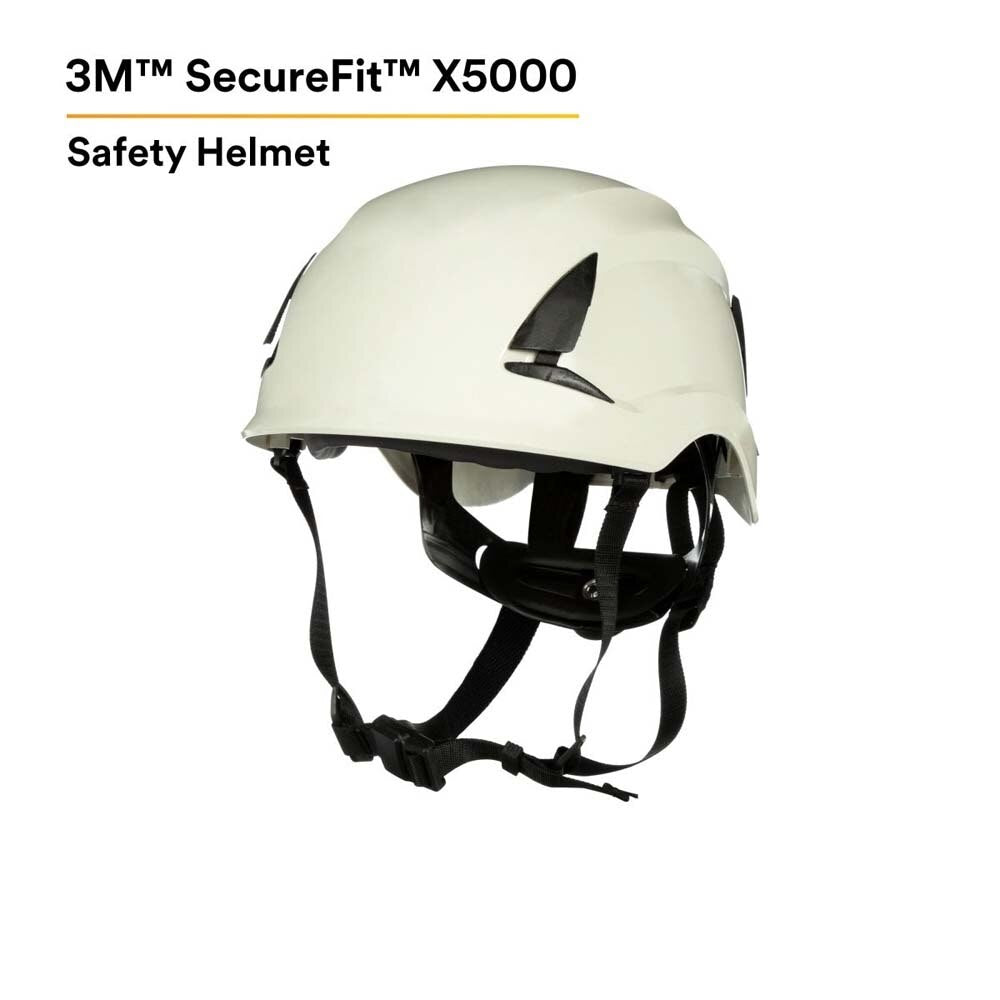 3M 7100175570 SecureFit X5001-ANSI Safety Helmet, Non-Vented ABS Shell, White - 2