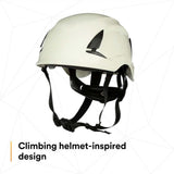 3M X5001-ANSI SecureFit Safety Helmet, Non-Vented ABS Shell, White (7100175570) - 3