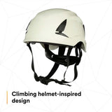 3M X5001-ANSI SecureFit Safety Helmet, Non-Vented ABS Shell, White (7100175570) (10 Pack) - 3