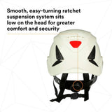 3M X5001-ANSI SecureFit Safety Helmet, Non-Vented ABS Shell, White (7100175570) (10 Pack) - 6