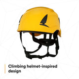 3M 7100175571 SecureFit Safety Helmet, Climbing Style, 6-Point Suspension, Non-Vented, Yellow, X5002-ANSI - 6